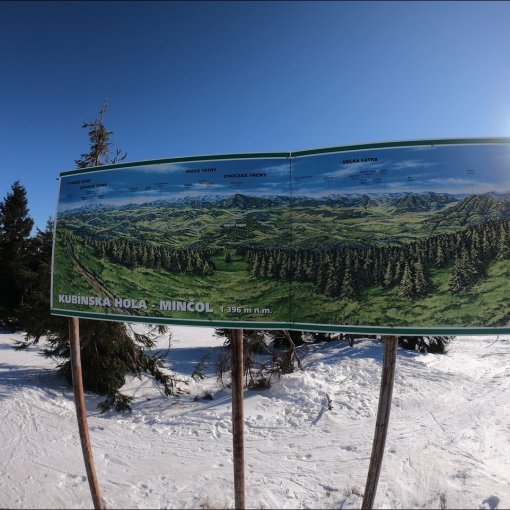 szczyt kubińskiej holi - panorama tatr i fatry z Kubińskiej holi, narty na słowacji z Katowic